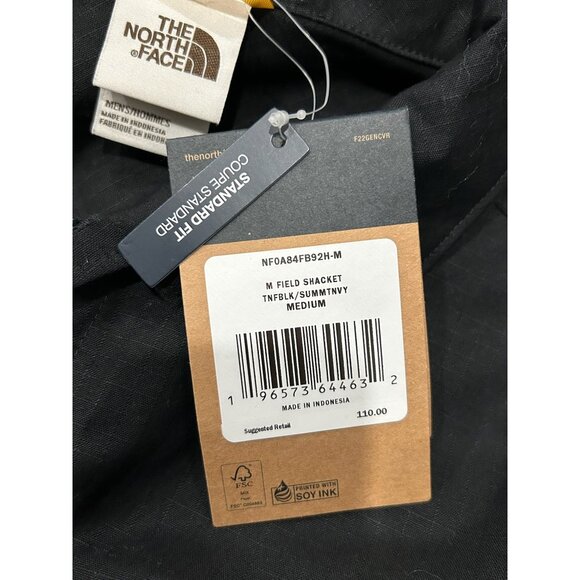 The North Face NWT Mens Medium Field Shacket Black Blue Outdoors Gorpcore - Picture 6 of 10